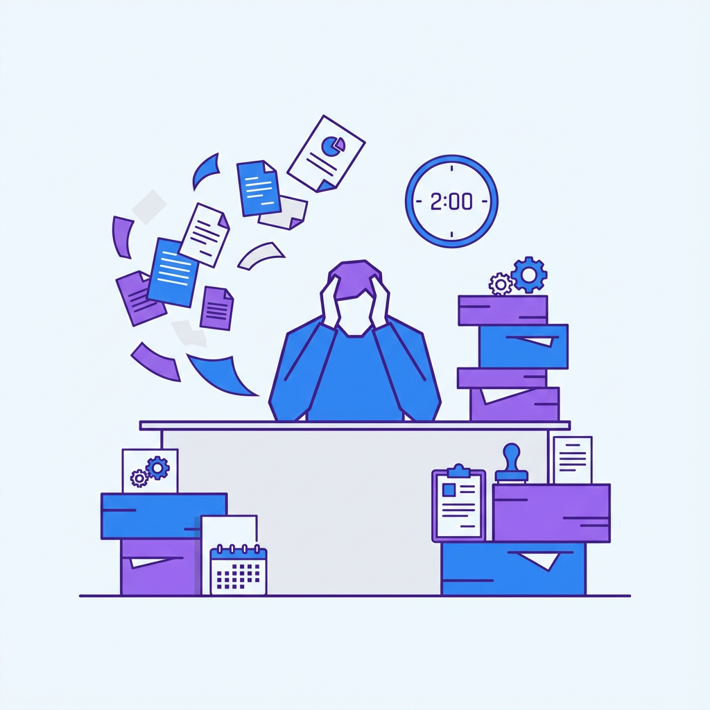 Personne débordée par les tâches manuelles